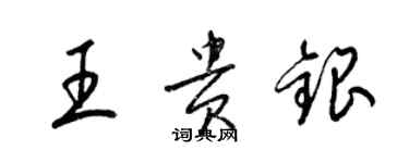梁锦英王贵银草书个性签名怎么写