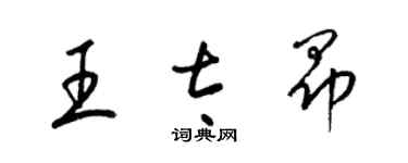 梁锦英王太昂草书个性签名怎么写