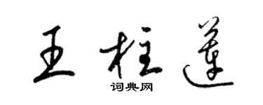 梁锦英王柱莲草书个性签名怎么写