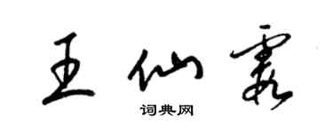 梁锦英王仙霞草书个性签名怎么写