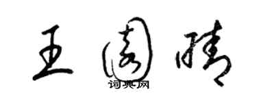 梁锦英王园晴草书个性签名怎么写