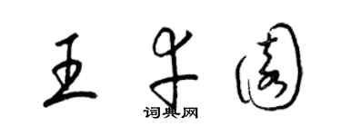 梁锦英王幸园草书个性签名怎么写