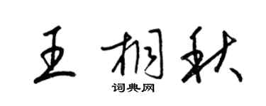 梁锦英王桐秋草书个性签名怎么写