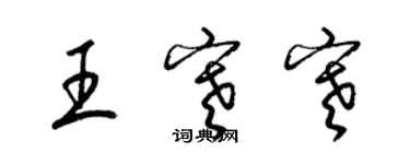 梁锦英王寒寒草书个性签名怎么写