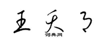 梁锦英王夭月草书个性签名怎么写
