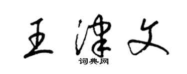梁锦英王津文草书个性签名怎么写