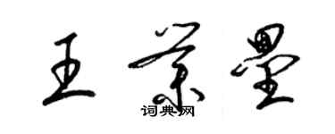 梁锦英王业垒草书个性签名怎么写