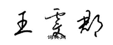 梁锦英王雯郡草书个性签名怎么写