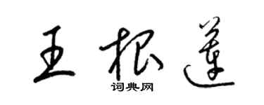 梁锦英王根莲草书个性签名怎么写