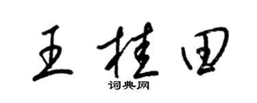 梁锦英王桂田草书个性签名怎么写