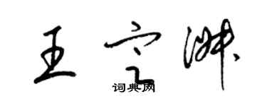 梁锦英王定淑草书个性签名怎么写