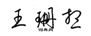 梁锦英王珊想草书个性签名怎么写