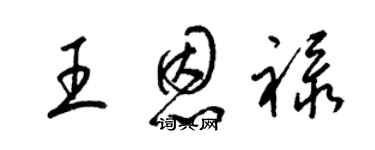梁锦英王恩禄草书个性签名怎么写