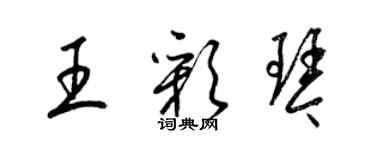 梁锦英王彩琴草书个性签名怎么写