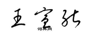梁锦英王宣能草书个性签名怎么写