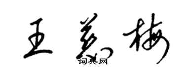 梁锦英王慈梅草书个性签名怎么写