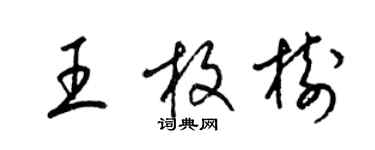 梁锦英王枚树草书个性签名怎么写