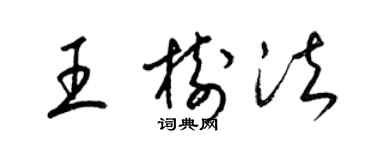 梁锦英王树法草书个性签名怎么写