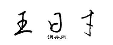 梁锦英王日才草书个性签名怎么写