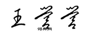 梁锦英王营营草书个性签名怎么写