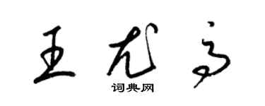 梁锦英王尤高草书个性签名怎么写