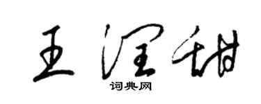 梁锦英王润甜草书个性签名怎么写