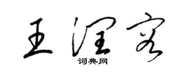 梁锦英王润容草书个性签名怎么写