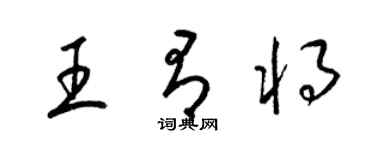 梁锦英王有将草书个性签名怎么写