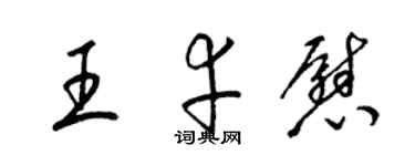 梁锦英王幸慰草书个性签名怎么写