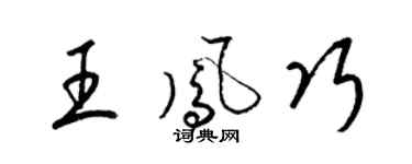 梁锦英王凤巧草书个性签名怎么写
