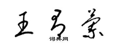 梁锦英王有兰草书个性签名怎么写