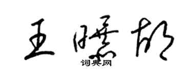 梁锦英王曝胡草书个性签名怎么写