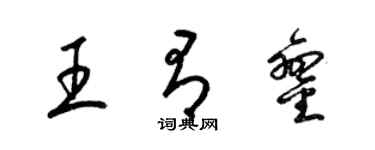 梁锦英王有銮草书个性签名怎么写