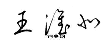 梁锦英王淮北草书个性签名怎么写