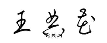 梁锦英王典花草书个性签名怎么写
