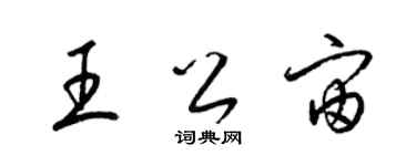梁锦英王公宙草书个性签名怎么写