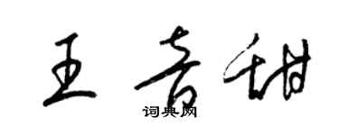 梁锦英王音甜草书个性签名怎么写