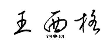 梁锦英王西格草书个性签名怎么写