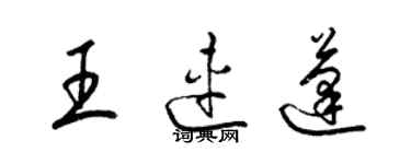 梁锦英王连蓬草书个性签名怎么写