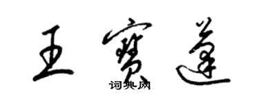 梁锦英王宝蓬草书个性签名怎么写