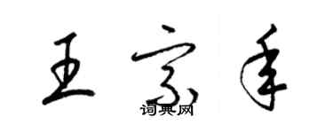 梁锦英王宗年草书个性签名怎么写