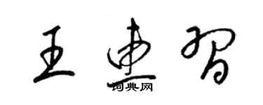 梁锦英王惠习草书个性签名怎么写