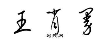 梁锦英王肖曼草书个性签名怎么写