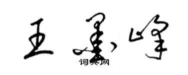 梁锦英王墨峰草书个性签名怎么写