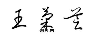 梁锦英王菊芝草书个性签名怎么写