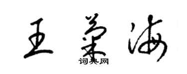 梁锦英王菊海草书个性签名怎么写