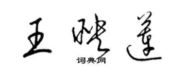 梁锦英王映莲草书个性签名怎么写