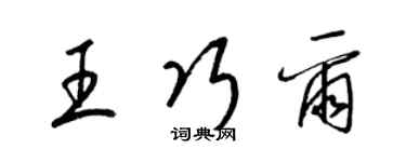 梁锦英王巧尔草书个性签名怎么写