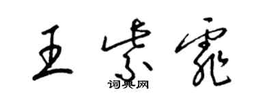 梁锦英王紫霏草书个性签名怎么写