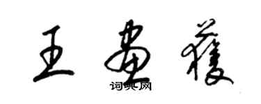 梁锦英王画获草书个性签名怎么写